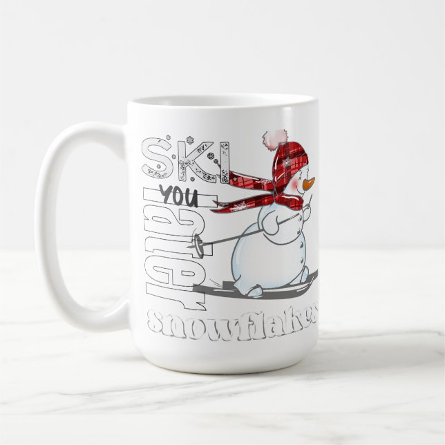 Taza De Café ¡Esquiarte más tarde, copos de nieve! (Izquierda)