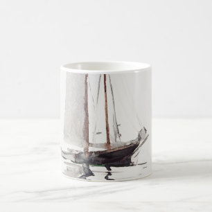 Taza De Café Esquife de dos mástiles con Dory por Winslow Homer