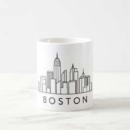 Taza De Café Esquina de Boston - Diseño de Cityscape