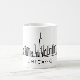 Taza De Café Esquina de Chicago - Diseño de Cityscape