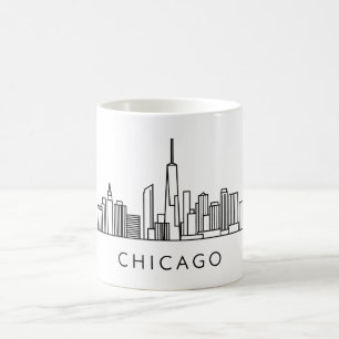 Taza De Café Esquina de Chicago - Diseño de Cityscape