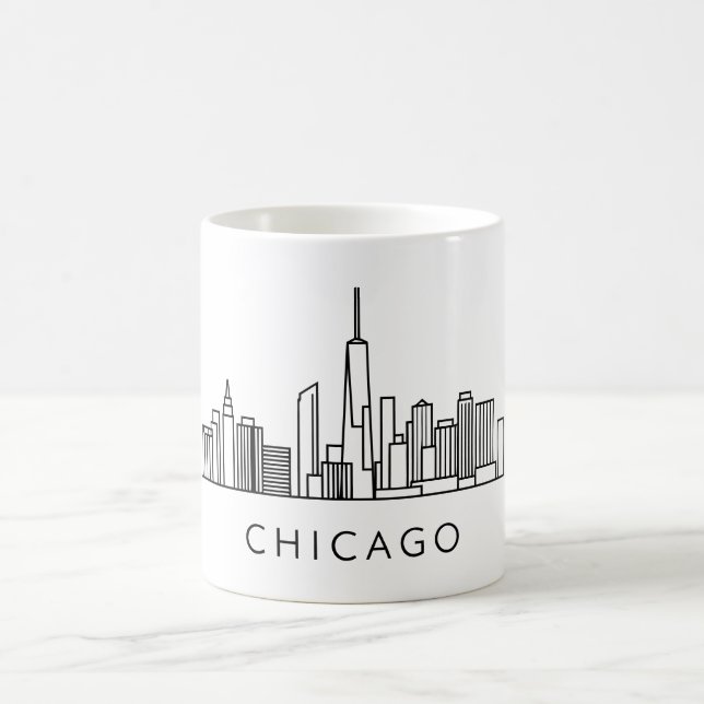 Taza De Café Esquina de Chicago - Diseño de Cityscape (Centro)