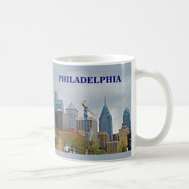 Taza De Café Esquina de Filadelfia desde el paseo fluvial (Derecha)