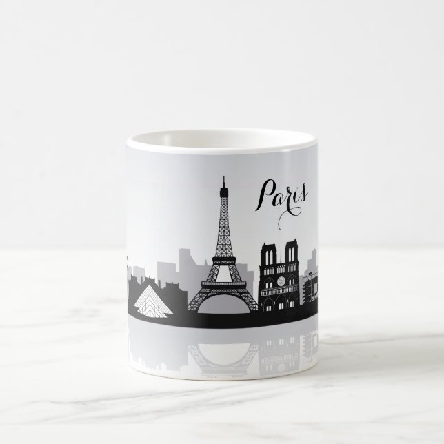 Taza De Café Esquina de París en blanco y negro (Centro)