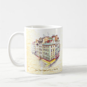 Taza De Café Esquina de París Vista Saint Michel y Rue du Petit