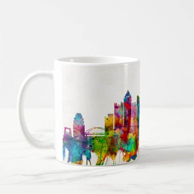 Taza De Café Esquina de Pittsburgh Pennsylvania (Izquierda)