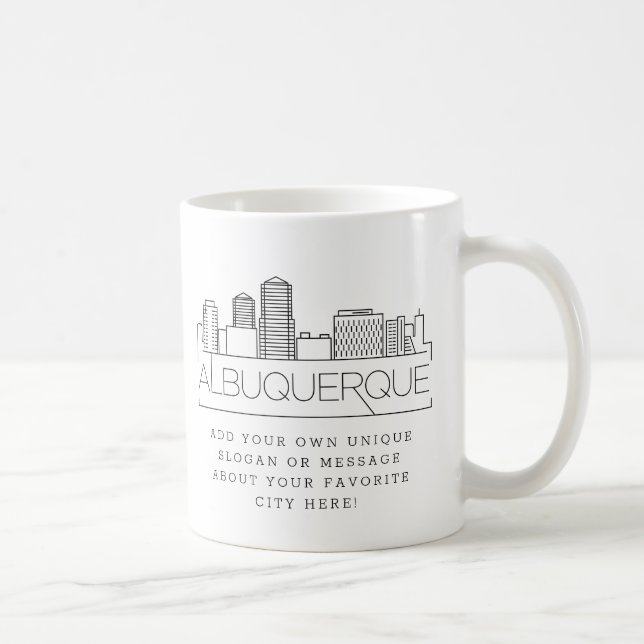 Taza De Café Esquina estilizada de Albuquerque | Lema Personali (Derecha)