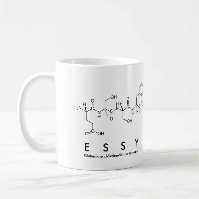 Taza De Café Essy peptide nombre mug (Izquierda)