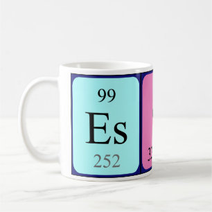 Taza De Café Essy periódica table name mug