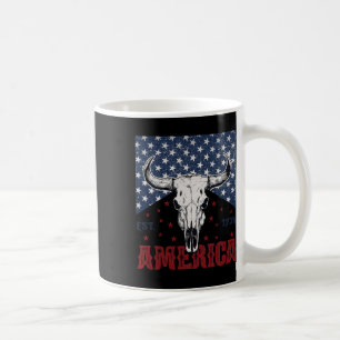 Taza De Café Est 1776 Cow Skull Funny 4 De Julio