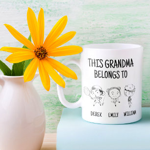 Taza De Café Esta Abuela Pertenece A 3   Gracioso Mug Regalo