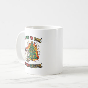 Taza De Café Está Bien Estoy Bien Todo Es Festivo Caótico Mem