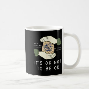 Taza De Café Está Bien No Estar Bien Conciencia Prevención Suic
