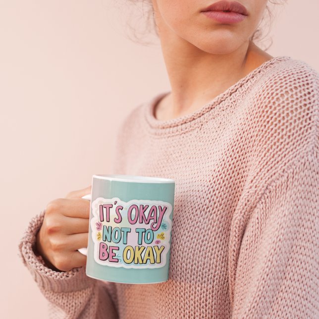 Taza De Café Está bien no estar bien Mug (Go easy on yourself with this, "It's okay not to be okay" mug! )