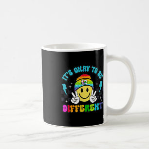 Taza De Café Está Bien Ser Diferente Rompecabezas Cara Sonrient
