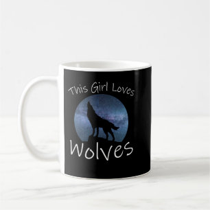 Taza De Café ESTA CHICA AMA A LOS LOBOS Lobo Aullador Cielo Est