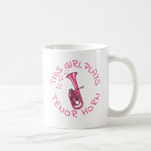 Taza De Café Esta Chica interpreta el Cuerno Tenor, Música De B