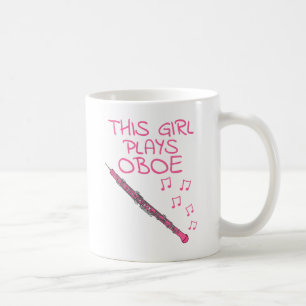 Taza De Café Esta Chica interpreta Oboe, Música Oboista femenin