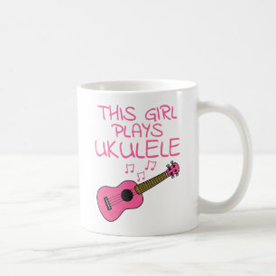 Taza De Café Esta Chica interpreta Ukulele, Música Ucraniana Fe
