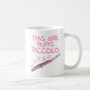 Taza De Café Esta Chica toca el flautín, música femenina de vie