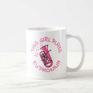 Taza De Café Esta Chica toca eufonio, música de bronce femenina