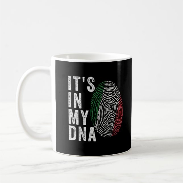 Taza De Café Está en mi ADN - Bandera de Italia (Izquierda)