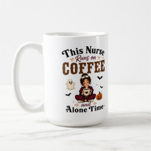 Taza De Café Esta Enfermera Funciona Con Café Y Tiempo A Solas