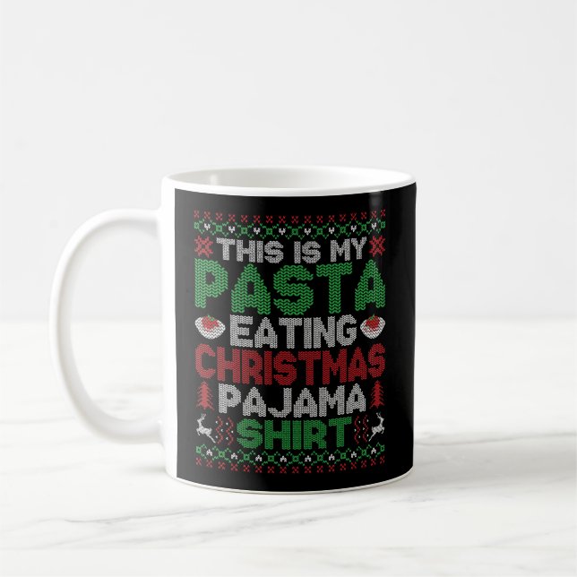 Taza De Café Esta es la divertida pasta de mis Navidades Pajama (Izquierda)