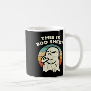 Taza De Café Esta es la hoja de boo Ghost Retro Halloween disfr