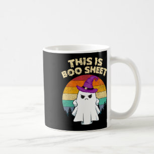 Taza De Café Esta es la hoja de boo Ghost Retro Halloween disfr