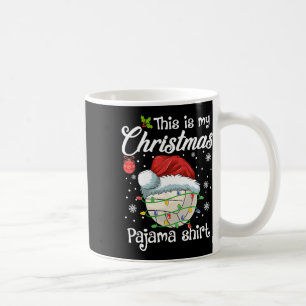 Taza De Café Esta es la Navidad Deportiva De Voleibol De Mis Na