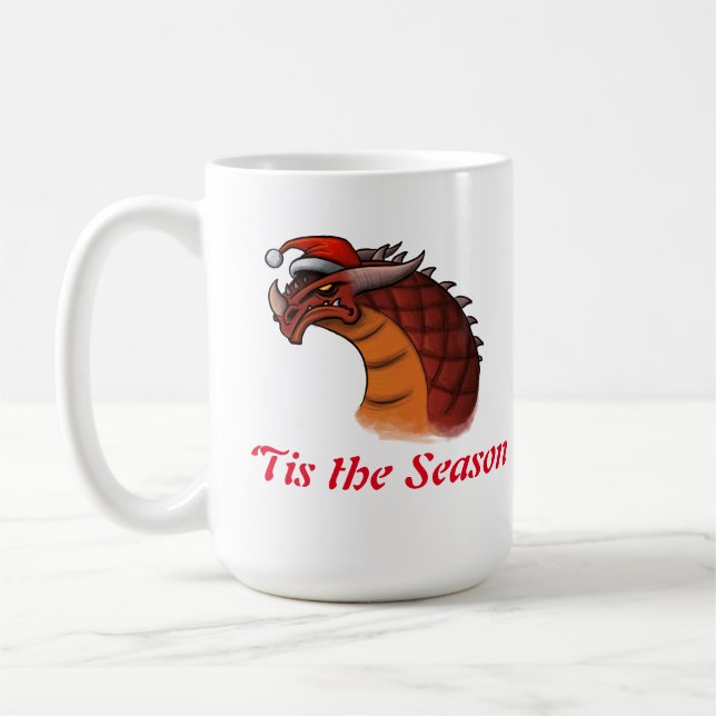 Taza De Café "Esta es la temporada de los Navidades del dragón  (Izquierda)