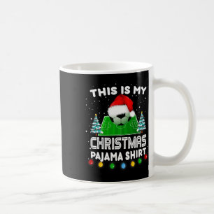 Taza De Café Esta Es Mi Camiseta De Navidad Pijama Fútbol Santa
