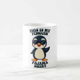 Taza De Café Esta es mi camiseta pajama pingüino