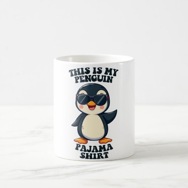 Taza De Café Esta es mi camiseta pajama pingüino (Centro)