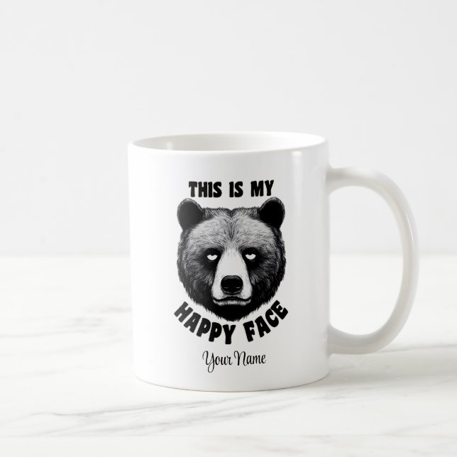 Taza De Café Esta es mi cara feliz - Oso (Derecha)