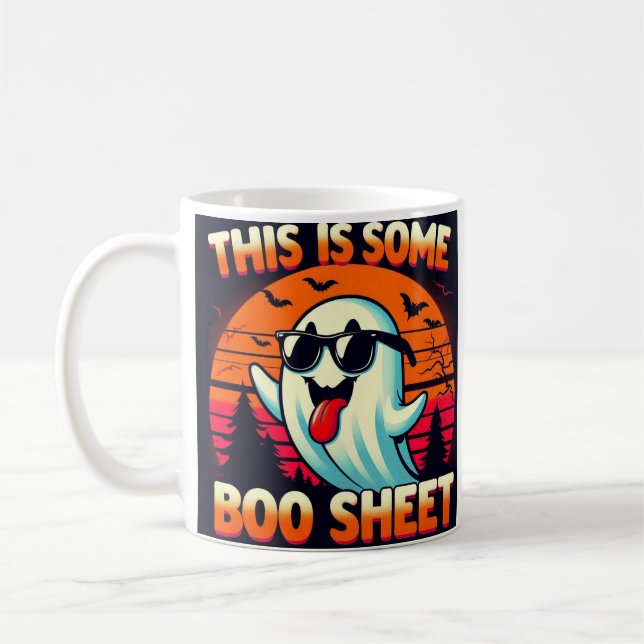 Taza De Café Esta es una divertida hoja de libros de Halloween  (Izquierda)