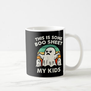 Taza De Café Esta Es Una Hoja De Boo De Mis Hijos Ghost Retro F