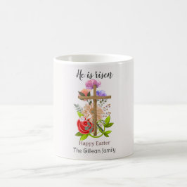 Taza De Café Está levantado, maderas florales Familia de Pascua