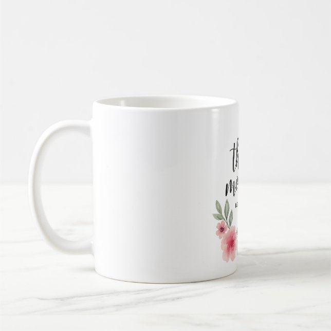Taza De Café Esta mamá pertenece a - Floral Mug wi personalizad (Izquierda)