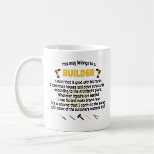 Taza De Café   Esta Mug Pertenece A Un Constructor. Regalo de c