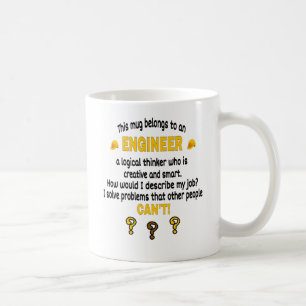 Taza De Café   Esta Mug Pertenece A Un Ingeniero. Regalo de ing