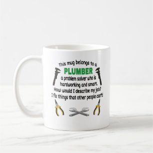 Taza De Café Esta Mug Pertenece A Un Plomero. Regalo de plomero