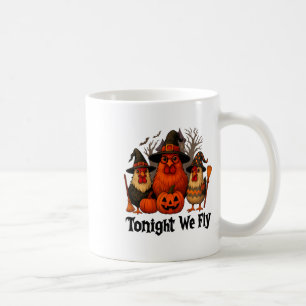 Taza De Café Esta Noche Volamos Graciosamente Halloween Chicken