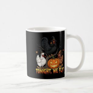 Taza De Café Esta Noche Volamos Halloween Gracioso De Aves De P