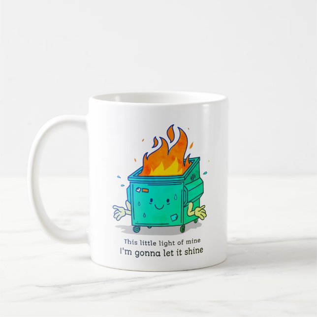 Taza De Café Esta pequeña luz: Diseño de Fuego de Dumpster (Izquierda)