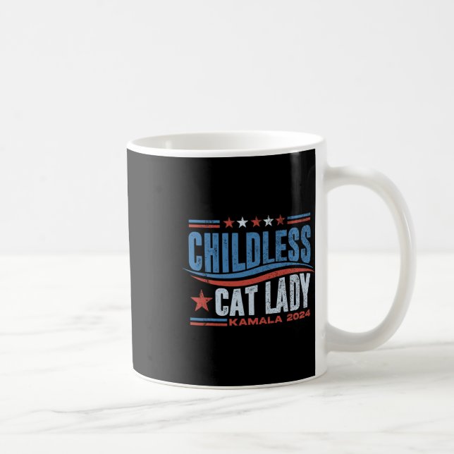 Taza De Café Esta Señora De Gato Sin Hijos Está Votando Las Ele (Derecha)