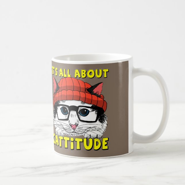 Taza De Café Está todo sobre Cattitude (Derecha)