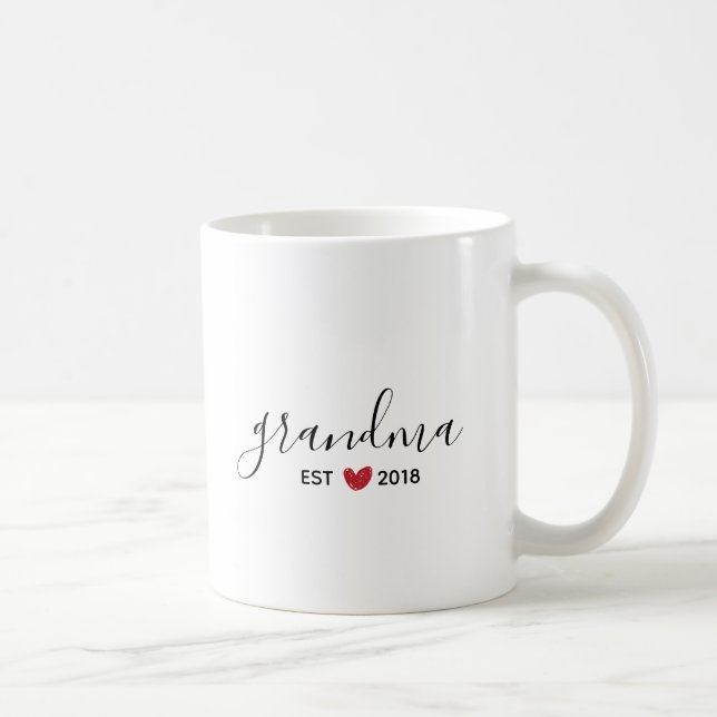 Taza de café establecida abuela roja del año del (Derecha)