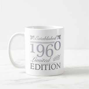 Taza De Café Establecido en 1960 60 cumpleaños